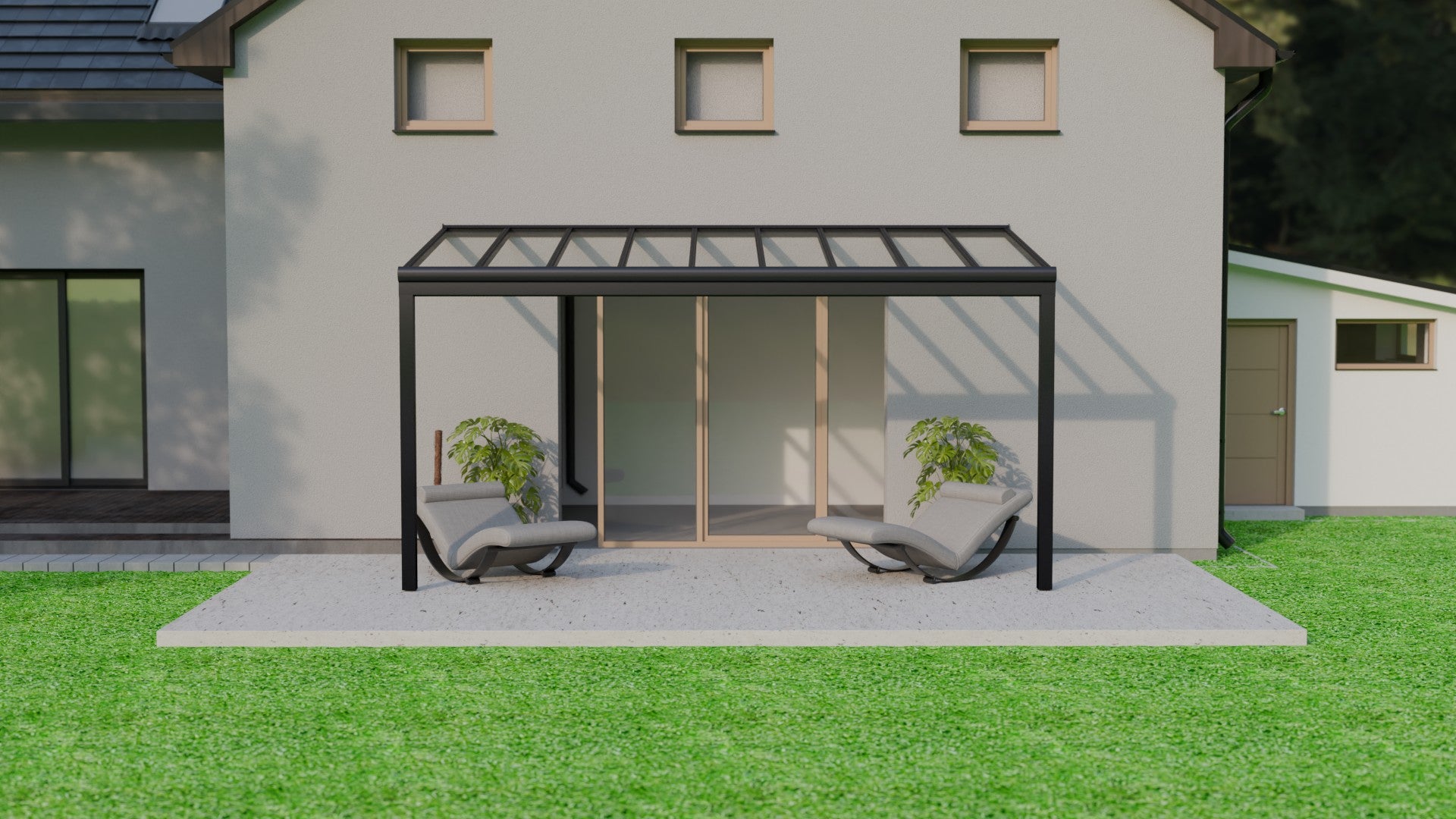 Pigato Plus Terrassenueberdachung Polycarbonat Opal oder Klar