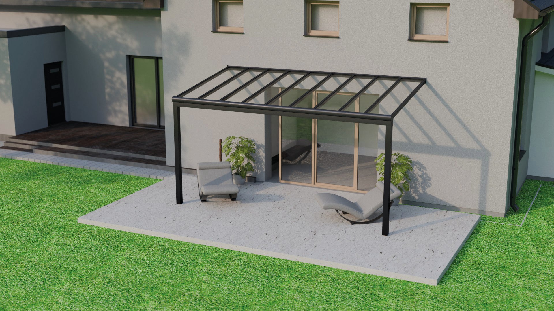 Pigato Plus Terrassenueberdachung mit Sicherheitsglas