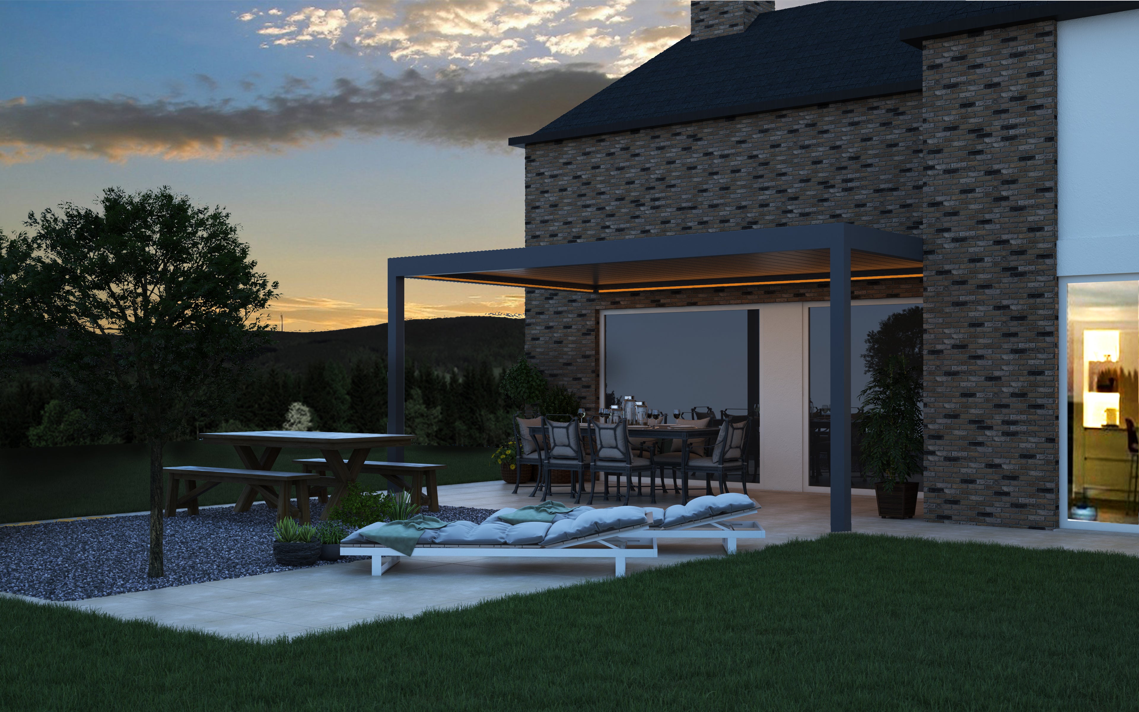 Modernes Lamellendach von ID Outdoor Living