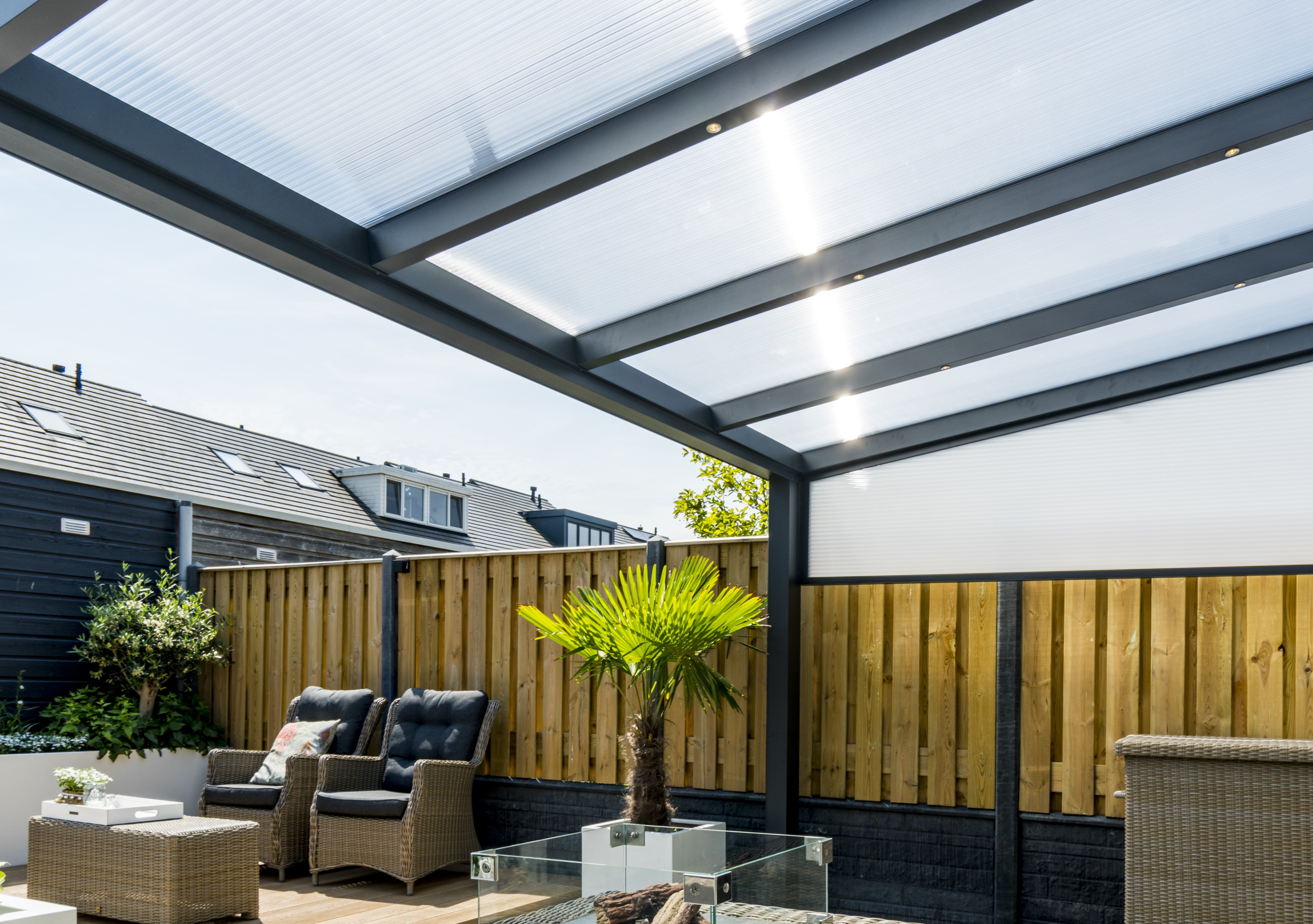 Terrassenüberdachung mit Polycarbonat